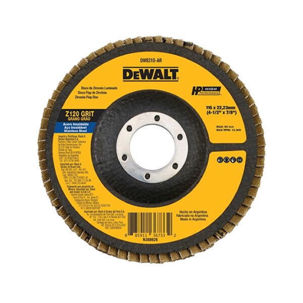 DISCO FLAP 4"1/2 (DEWALT)PACK X 10 UNIDADES