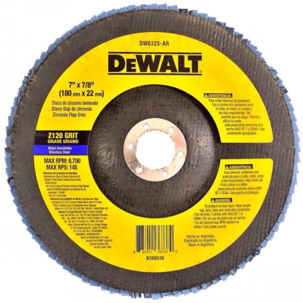 DISCO FLAP 7″ (DEWALT)PACK X 10 UNIDADES