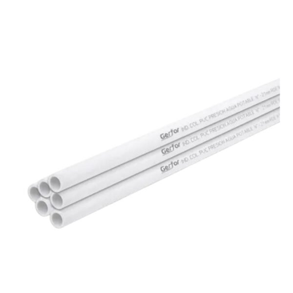 TUBO PVC PRESION 1/2" RDE9 500 PSI(TRAMOS DE 6 METROS)