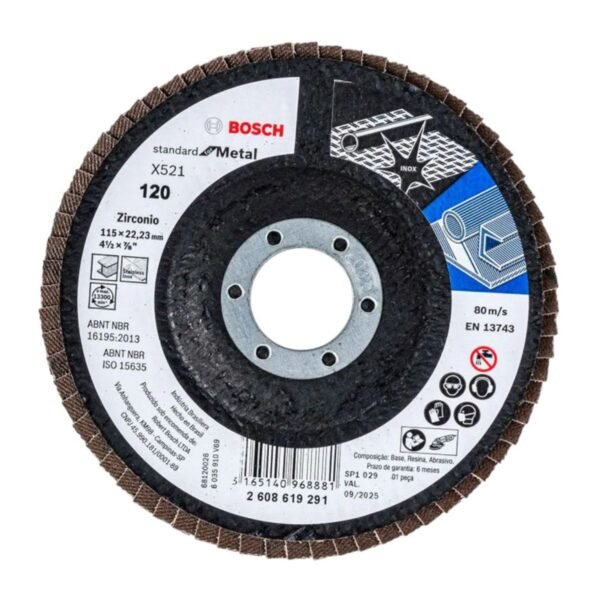 DISCO FLAP BOSCH 4″ 1/2 CON CENTRO CURVO