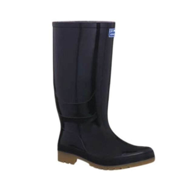 BOTA CAUCHO PVC NEGRA MACHA ALTA