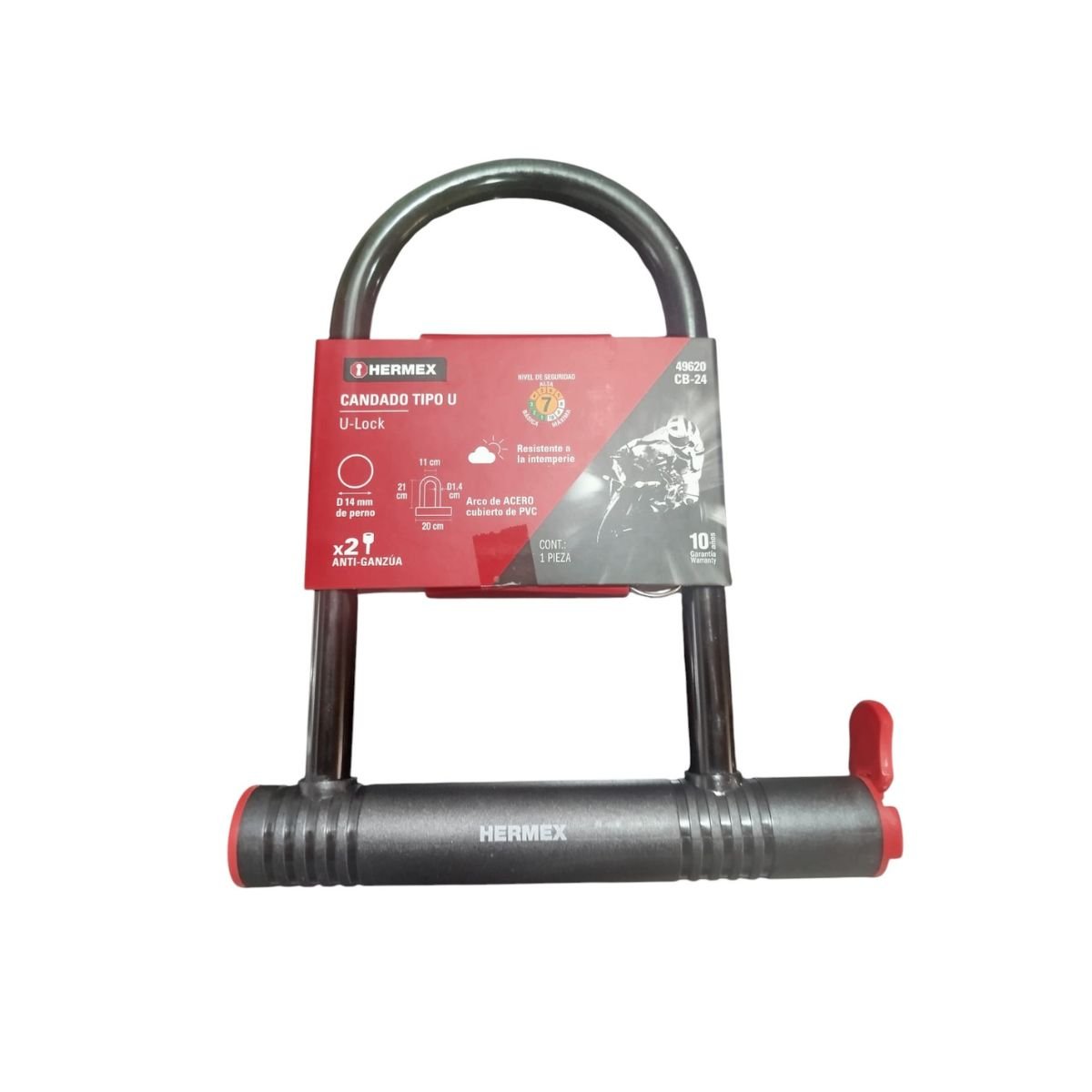 CANDADO TIPO U HERMEX (ARCO DE ACERO) - Imagen 2